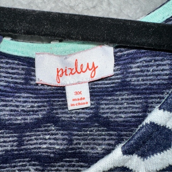 Pixley Top Women 3X Blue Millie Textured Knit Tank Casual Comfy Stretch Boho - Picture 2 of 8